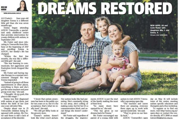 Townsville Bulletin: Dreams restored